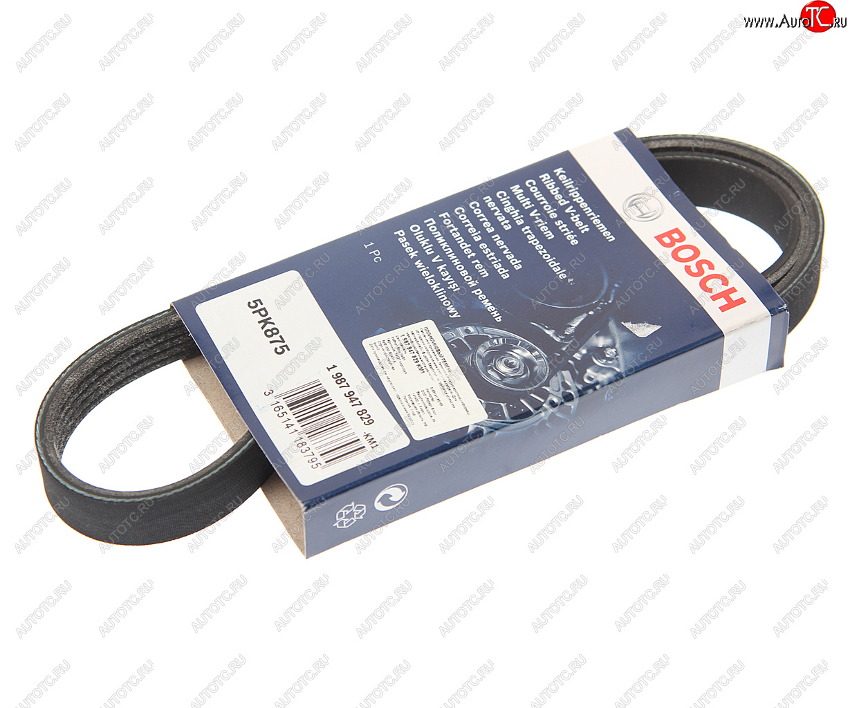 669 р. Ремень приводной поликлиновой 5PK875 BOSCH BOSCH 1987947829  с доставкой в г. Воронеж