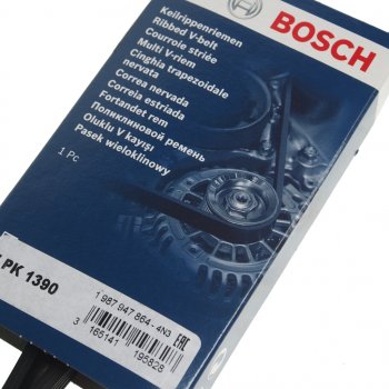 1 079 р. Ремень приводной поликлиновой 5PK1390 BOSCH BOSCH 1987947864  с доставкой в г. Воронеж. Увеличить фотографию 2