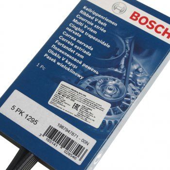 999 р. Ремень приводной поликлиновой 5PK1295 BOSCH BOSCH 1987947871 BOSCH 1987947871  с доставкой в г. Воронеж. Увеличить фотографию 2