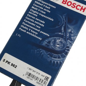 629 р. Ремень приводной поликлиновой 5PK962 BOSCH BOSCH 1987947918  с доставкой в г. Воронеж. Увеличить фотографию 2