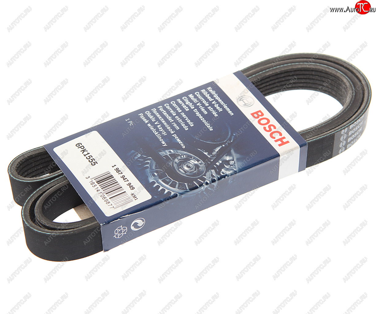 989 р. Ремень приводной поликлиновой 6PK1555 BOSCH BOSCH 1987947949  с доставкой в г. Воронеж