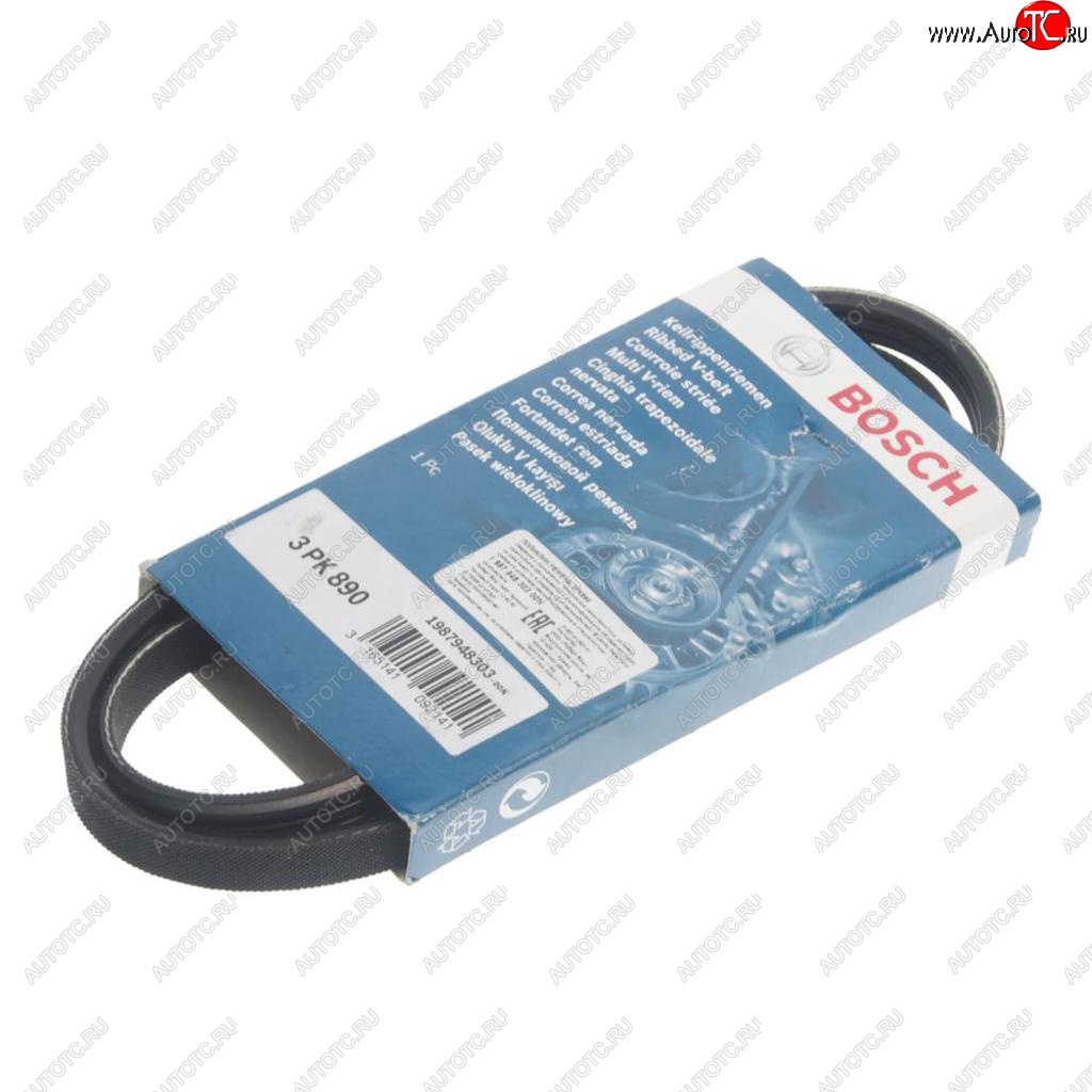 619 р. Ремень приводной поликлиновой 3PK890 BOSCH BOSCH 1987948303 BOSCH 1987948303  с доставкой в г. Воронеж