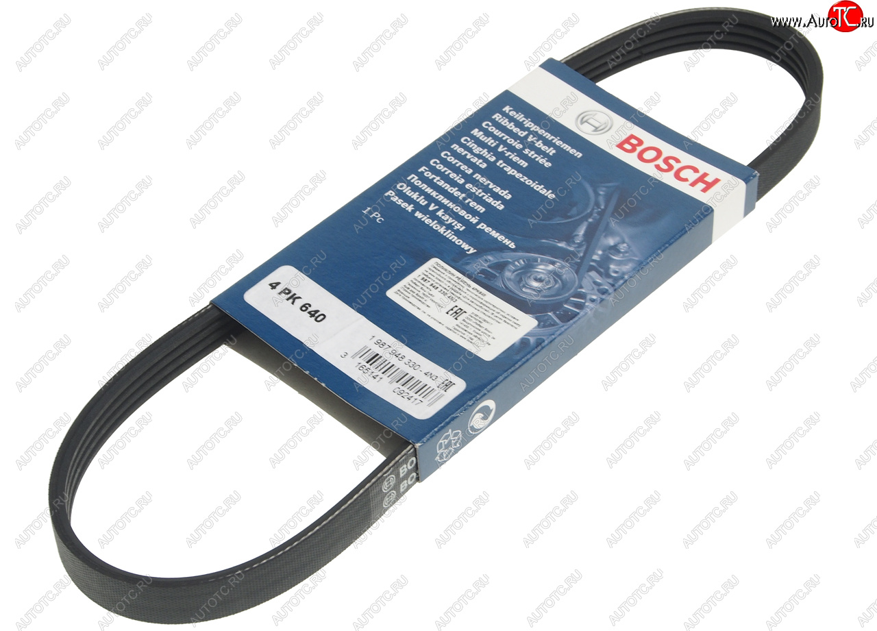 379 р. Ремень приводной поликлиновой 4PK640 BOSCH BOSCH 1987948330  с доставкой в г. Воронеж