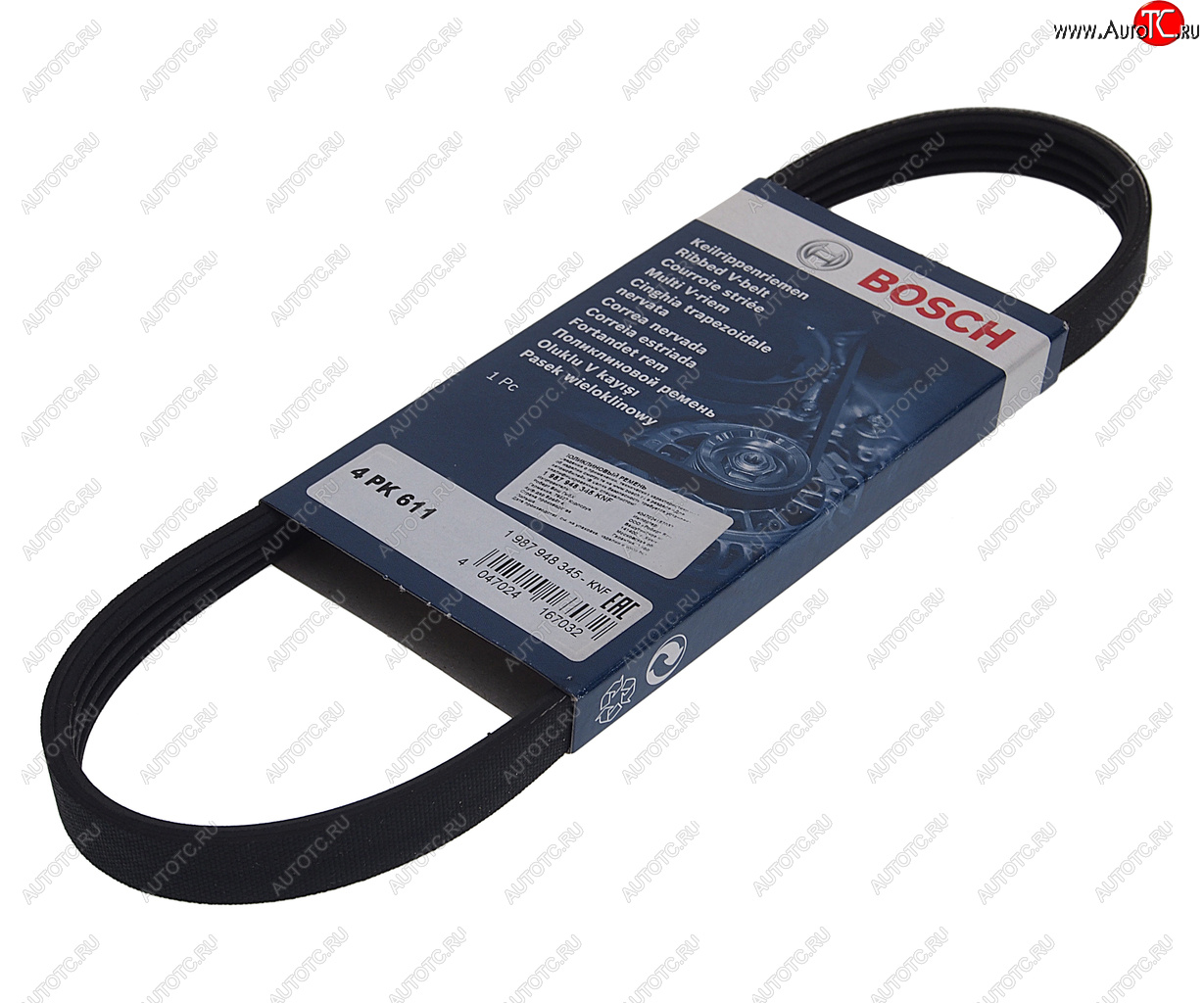 529 р. Ремень приводной поликлиновой 4PK611 BOSCH BOSCH 1987948345  с доставкой в г. Воронеж