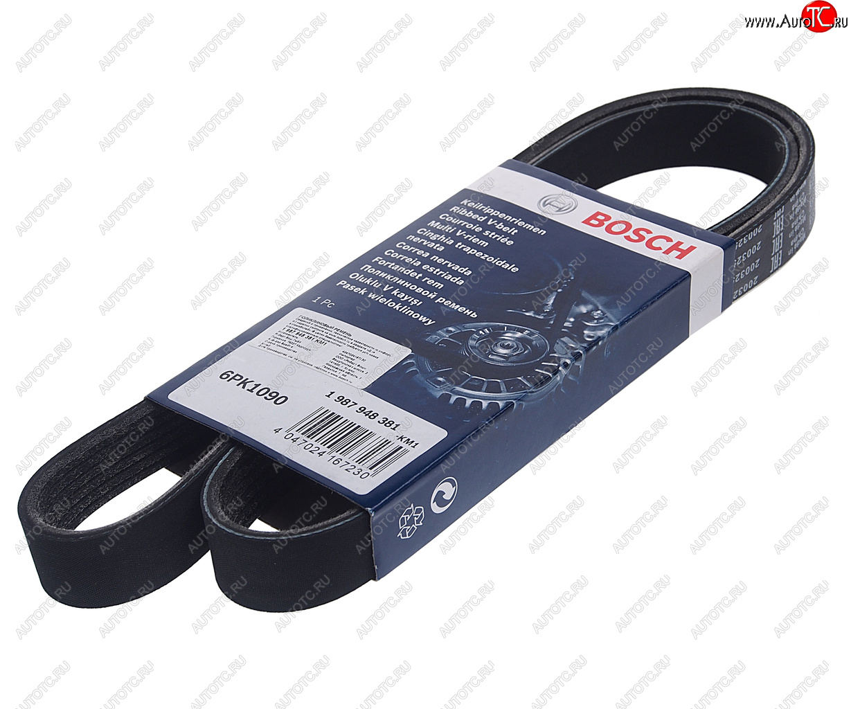 919 р. Ремень приводной поликлиновой 6PK1090 BOSCH BOSCH 1987948381 BOSCH 1987948381  с доставкой в г. Воронеж