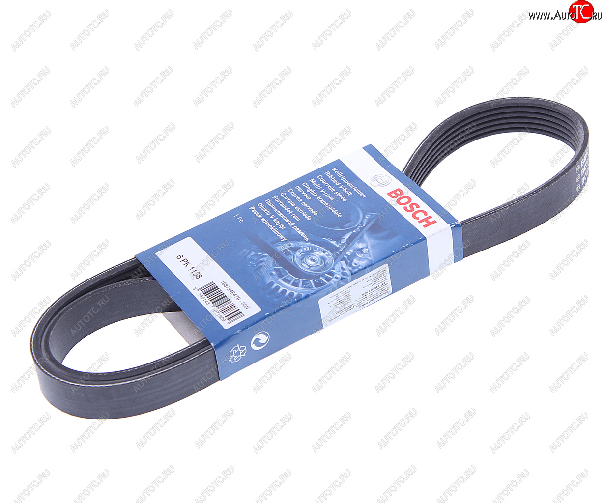 899 р. Ремень приводной поликлиновой 6PK1138 BOSCH BOSCH 1987948479  с доставкой в г. Воронеж