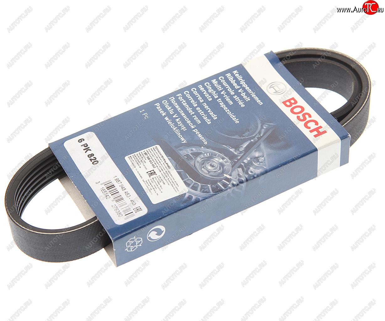 639 р. Ремень приводной поликлиновой 6PK820 BOSCH BOSCH 1987948483  с доставкой в г. Воронеж
