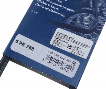 769 р. Ремень приводной поликлиновой 5PK768 SMART BOSCH BOSCH 1987948489 BOSCH 1987948489  с доставкой в г. Воронеж. Увеличить фотографию 2