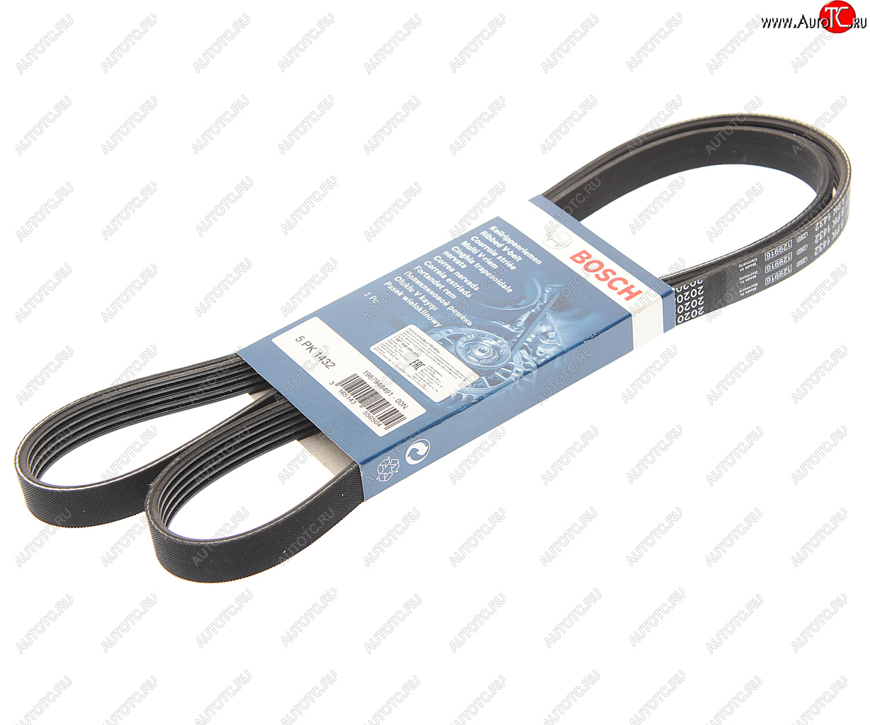 1 039 р. Ремень приводной поликлиновой 5PK1432 AUDI A4 (98-) генератора BOSCH BOSCH 1987948491  с доставкой в г. Воронеж