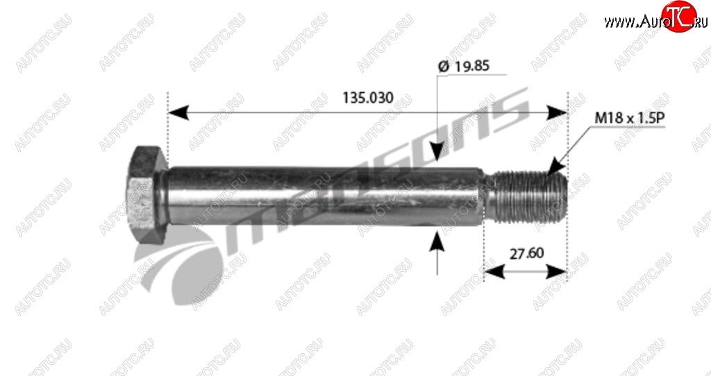 116 р. Болт DAF крепления кабины MANSONS MANSONS 200.085  с доставкой в г. Воронеж