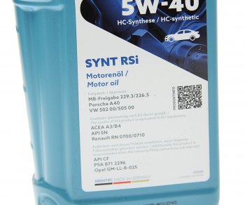 1 579 р. Масло моторное HIGHTEC SYNT RSi A3B4SNCF 5W40 синт.1л ROWE ROWE 20068-0010-99  с доставкой в г. Воронеж. Увеличить фотографию 2