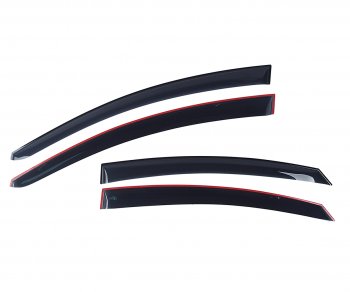 3 499 р. Комплект дефлекторов окон COMFORT Hyundai Sonata EF рестайлинг ТагАЗ (2001-2013) (черные)  с доставкой в г. Воронеж. Увеличить фотографию 2