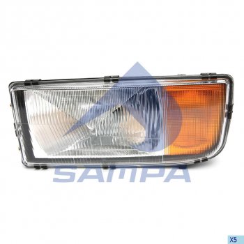 5 299 р. Фара MERCEDES Actros (96-04) с желтым уп левая SAMPA SAMPA 201.125  с доставкой в г. Воронеж. Увеличить фотографию 1