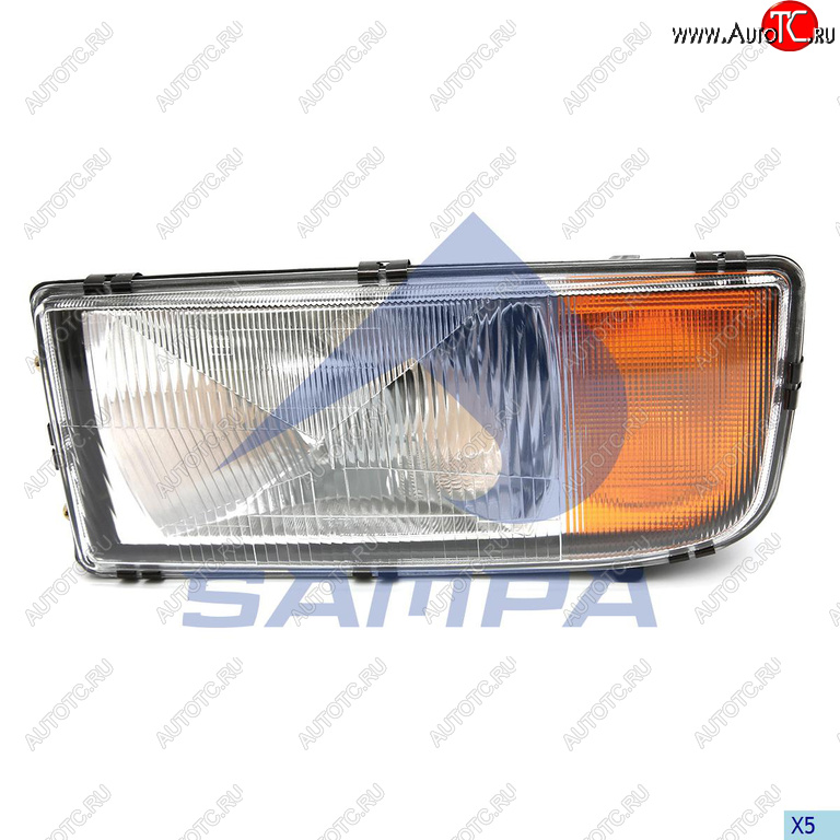5 299 р. Фара MERCEDES Actros (96-04) с желтым уп левая SAMPA SAMPA 201.125  с доставкой в г. Воронеж