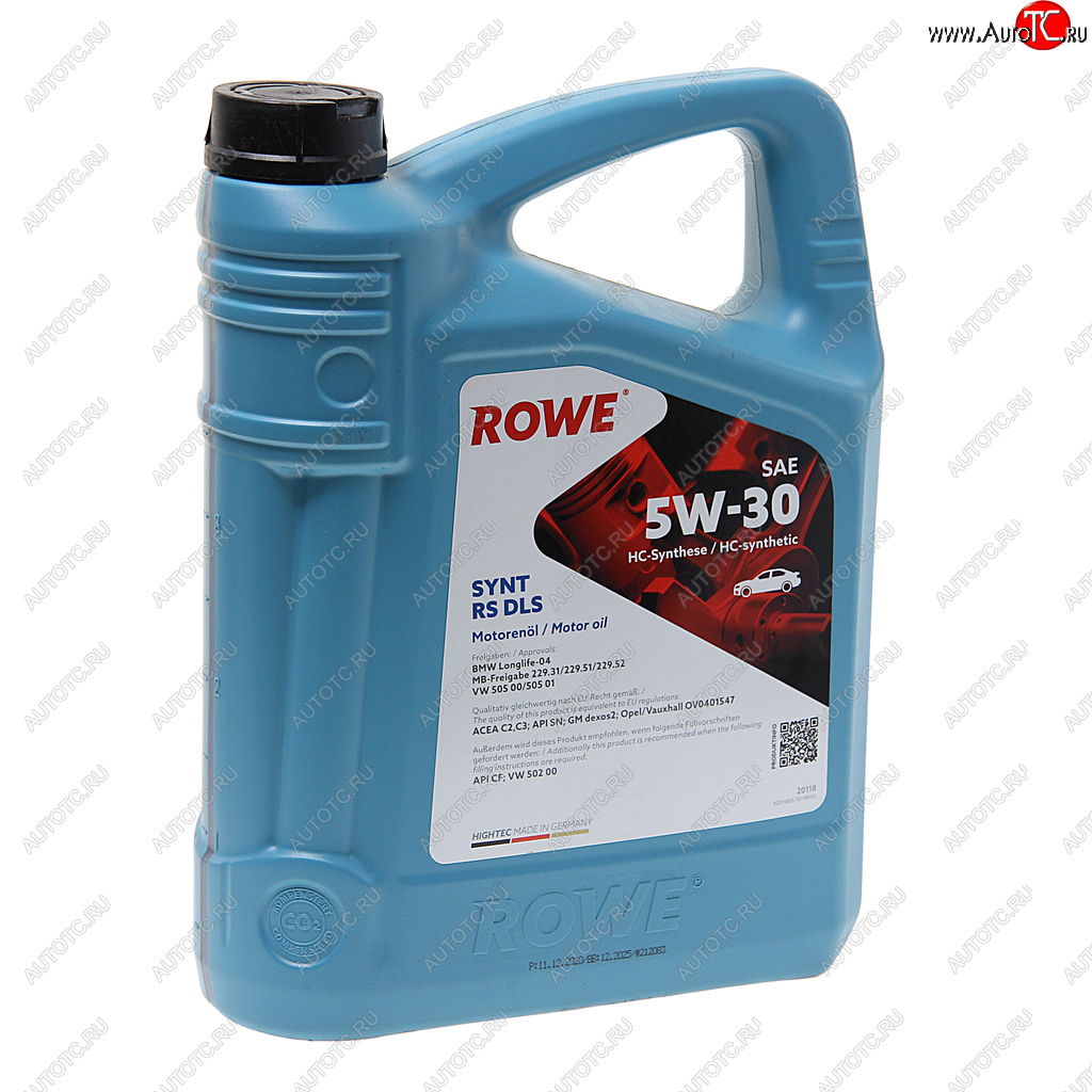6 849 р. Масло моторное HIGHTEC SYNT RS DLS SNCFC2C3 5W30 синт.4л ROWE ROWE 20118-0040-99  с доставкой в г. Воронеж