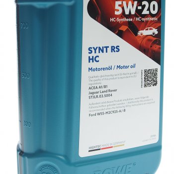 1 489 р. Масло моторное HIGHTEC SYNT RS A1B1 5W20 синт.1л ROWE ROWE 20186-0010-99  с доставкой в г. Воронеж. Увеличить фотографию 2