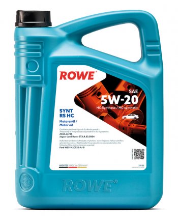 6 199 р. Масло моторное HIGHTEC SYNT RS A1B1 5W20 синт.5л ROWE ROWE 20186-0050-99  с доставкой в г. Воронеж. Увеличить фотографию 3