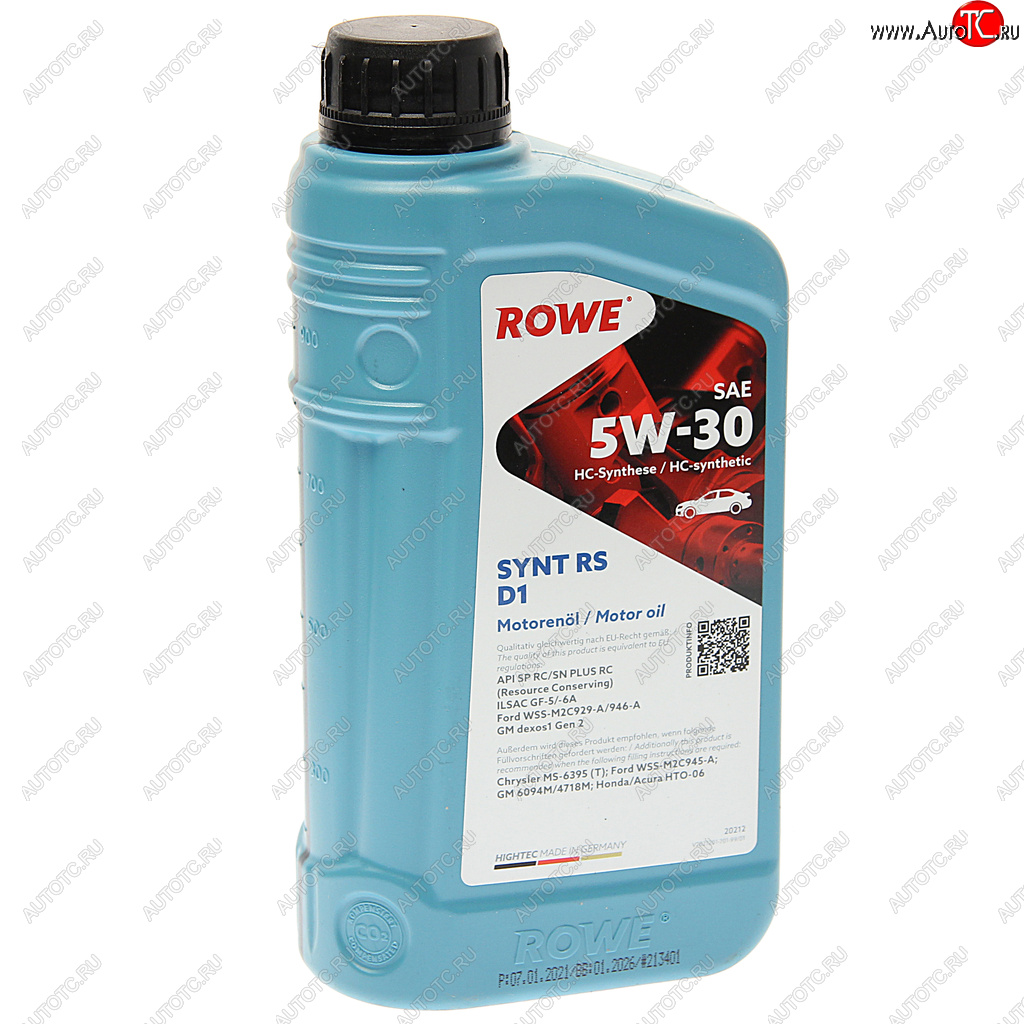 1 449 р. Масло моторное HIGHTEC SYNT RS D1 SPRCSNGF-56A 5W30 синт.1л ROWE ROWE 20212-0010-99  с доставкой в г. Воронеж