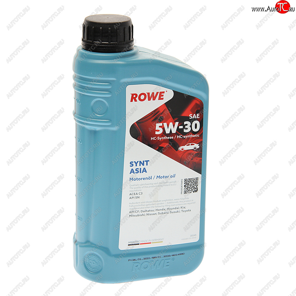 1 499 р. Масло моторное HIGHTEC SYNT ASIA SNCFC3 5W30 синт.1л ROWE ROWE 20245-0010-99  с доставкой в г. Воронеж