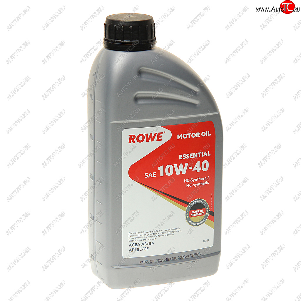 899 р. Масло моторное ESSENTIAL SLCFA3B4 10W40 псинт.1л ROWE ROWE 20259-177-2а  с доставкой в г. Воронеж