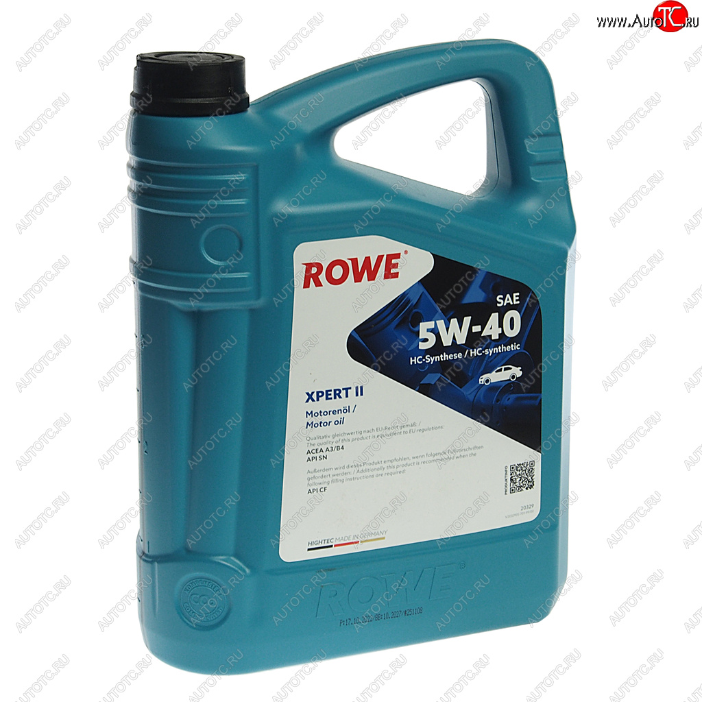 4 399 р. Масло моторное HIGHTEC EXPERT II 5W40 синт.4л ROWE ROWE 20329-0040-99  с доставкой в г. Воронеж