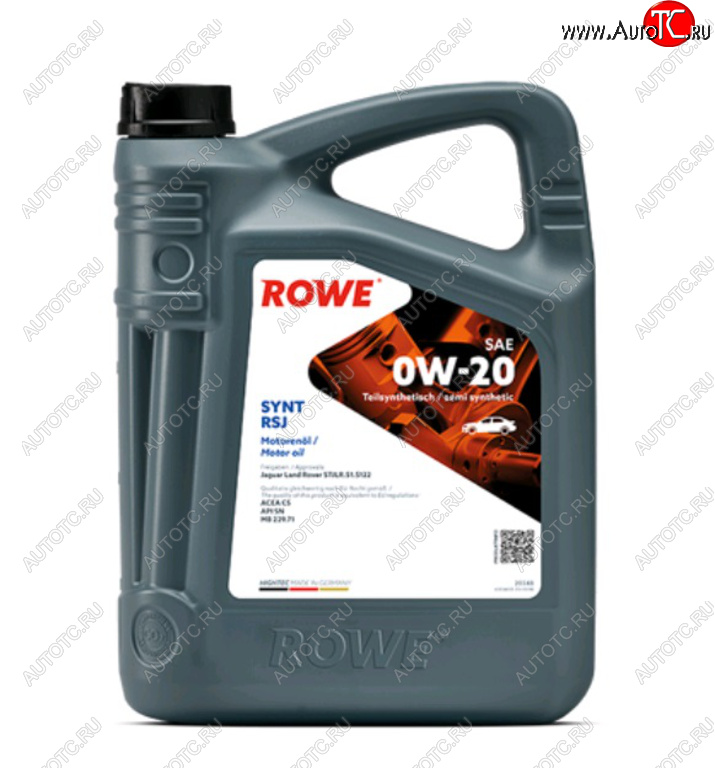 7 699 р. Масло моторное HIGHTEC SYNT RSJ C5 0W20 псинт.5л ROWE ROWE 20348-0050-99  с доставкой в г. Воронеж
