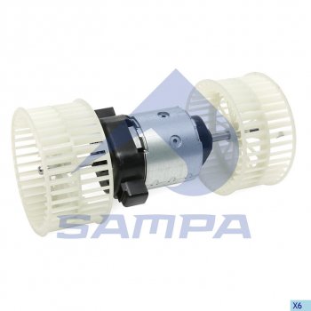 4 999 р. Мотор отопителя КАМАЗ-5490 MERCEDES Actros MP2,MP3 (03-) с крыльчаткой SAMPA SAMPA 203.496  с доставкой в г. Воронеж. Увеличить фотографию 1