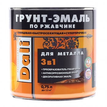 979 р. Грунт-эмаль по ржавчине зеленый мох RAL6005 0.75л DALI DALI 20479  с доставкой в г. Воронеж. Увеличить фотографию 1