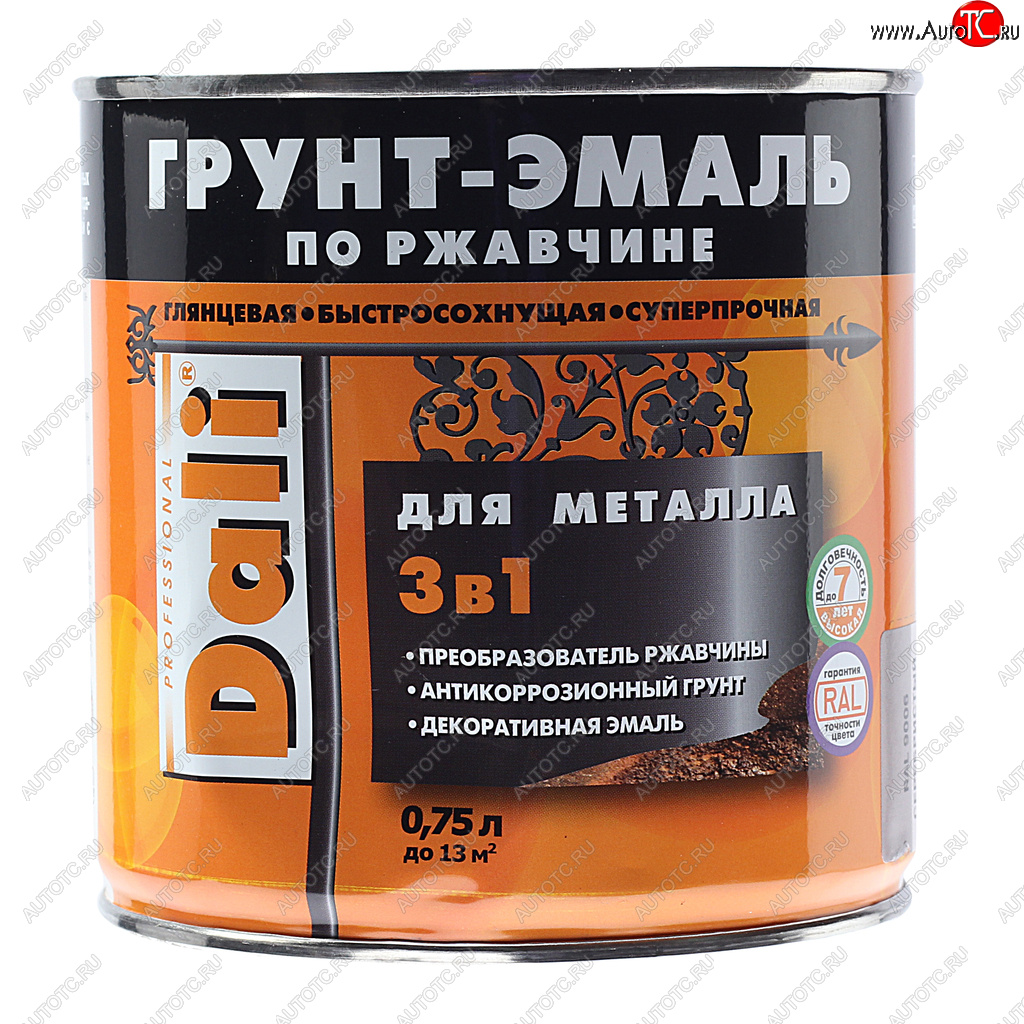 979 р. Грунт-эмаль по ржавчине серебристый алюминий RAL9006 0.75л DALI DALI 20482  с доставкой в г. Воронеж