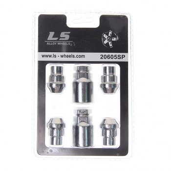 979 р. Гайка колеса М12х1.25х32 секретки конус закрытая 2 ключа LS WHEELS LS WHEELS 20605sp  с доставкой в г. Воронеж. Увеличить фотографию 1