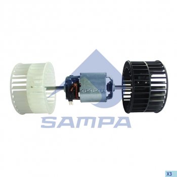 3 599 р. Мотор отопителя MERCEDES MAN c крыльчатками SAMPA SAMPA 206.086  с доставкой в г. Воронеж. Увеличить фотографию 1