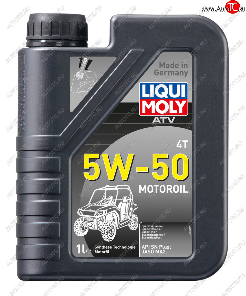 1 599 р. Масло моторное для 4-х тактных двигателей ATV 4T Motoroil 5W50 синт.1л LIQUI MOLY LIQUI MOLY 20737 LIQUI MOLY 20737  с доставкой в г. Воронеж
