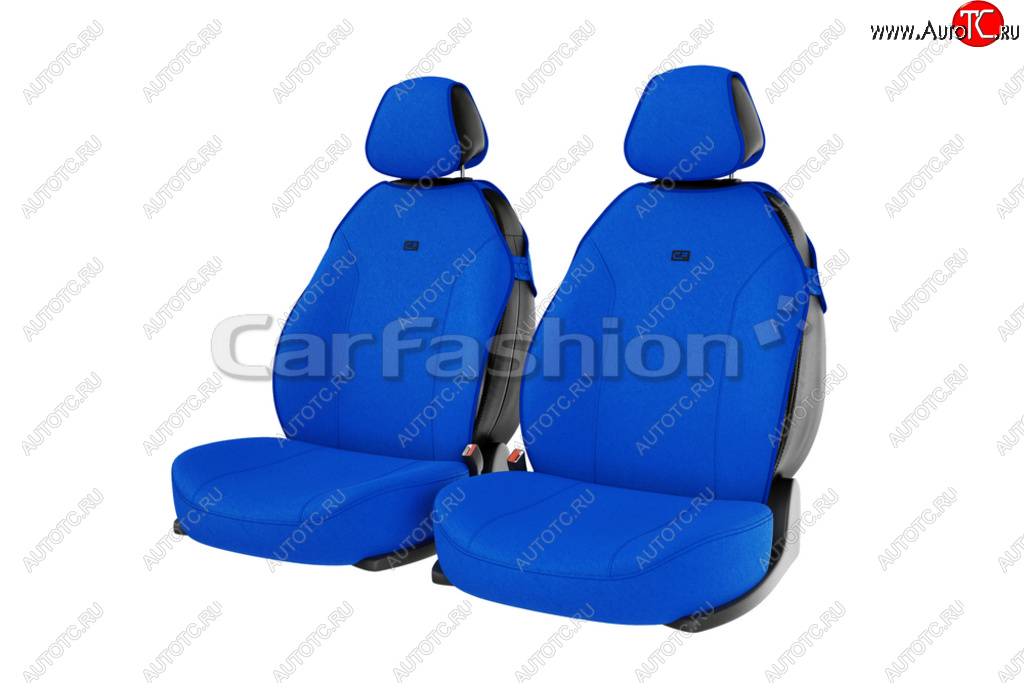 1 239 р. Универсальные чехлы сидений (майка, 4 предм., полиэстер) Bingo Front CARFASHION Ford C-max Mk2 рестайлинг (2015-2019) (синий)  с доставкой в г. Воронеж