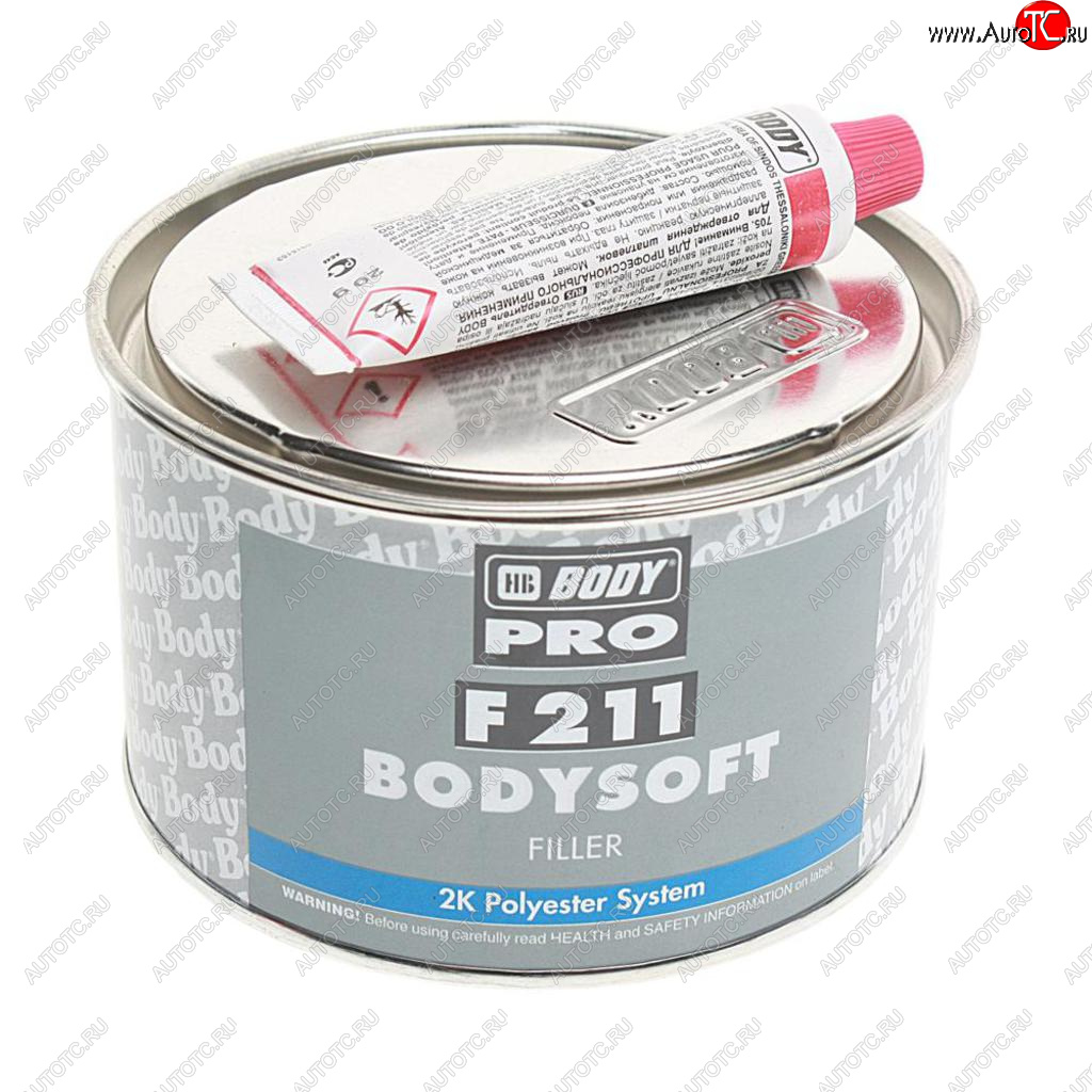 839 р. Шпатлевка полиэфирная SOFT 211 0.9кг BODY BODY 2112300011  с доставкой в г. Воронеж