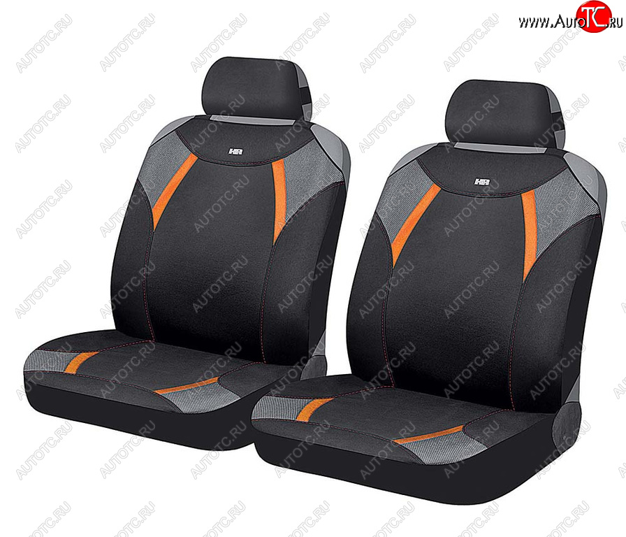 769 р. Накидка на сиденье полиэстер черная (4 предм.) (2шт.) Viper Glossy Front CARFASHION CARFASHION 21369  с доставкой в г. Воронеж