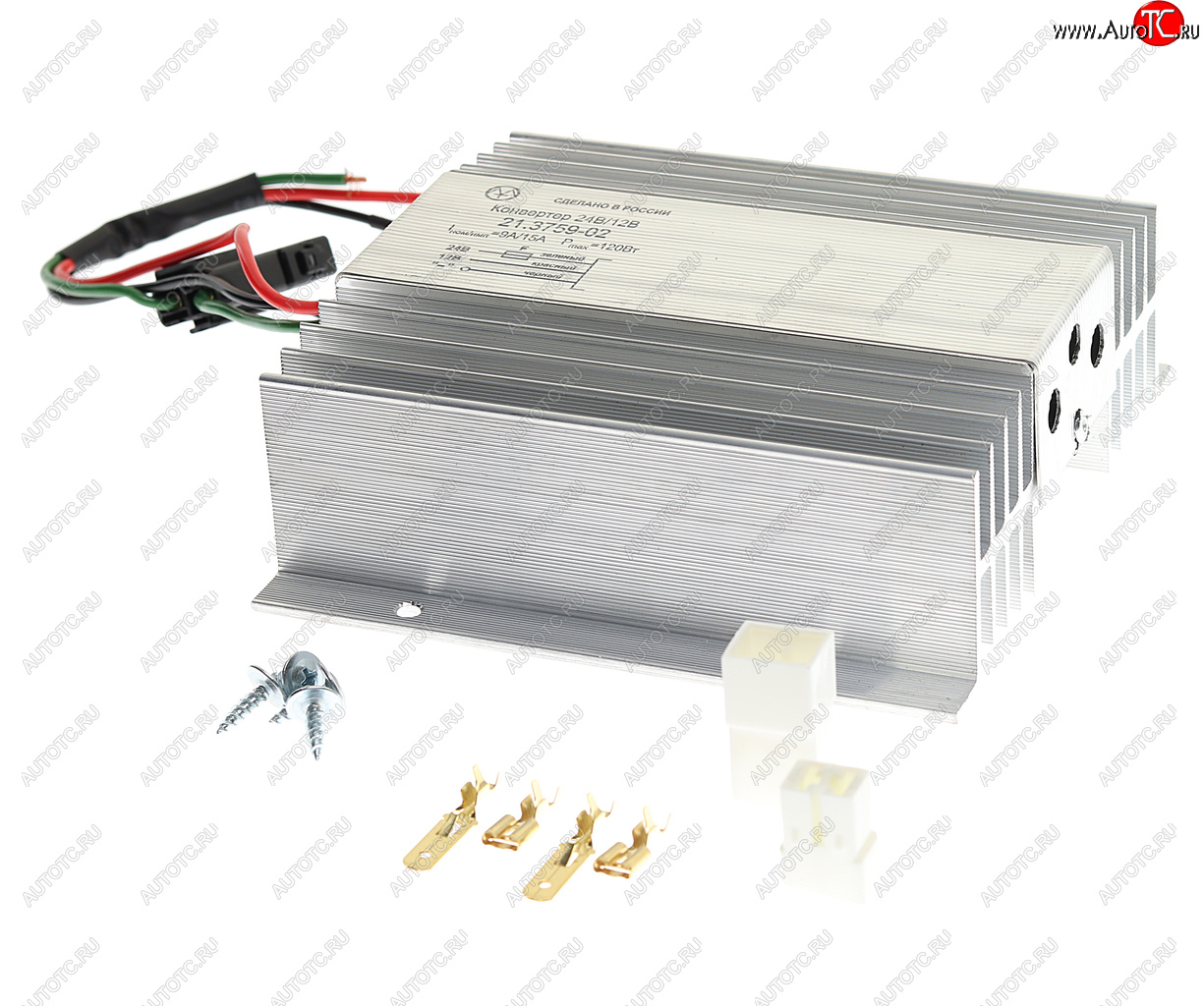 3 079 р. Преобразователь напряжения (инвертор) 24-12V 15А 120Вт ЭНЕРГОМАШ ЭНЕРГОМАШ 21.3759-02  с доставкой в г. Воронеж