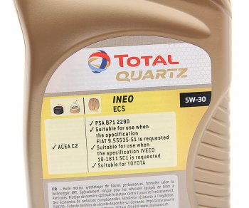 1 469 р. Масло моторное QUARTZ INEO ECS 5W30 синт.1л TOTAL TOTAL 213768  с доставкой в г. Воронеж. Увеличить фотографию 2