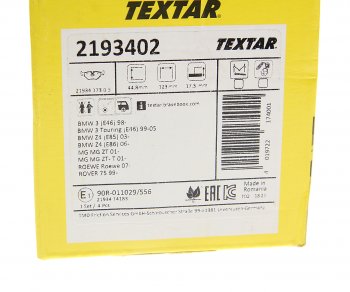 2 899 р. Колодки тормозные задние (4шт.) TEXTAR BMW 3 серия E36 седан (1990-2000)  с доставкой в г. Воронеж. Увеличить фотографию 3
