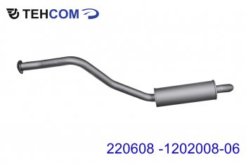 2 799 р. Резонатор УАЗ-220608 дв.ЗМЗ-409 ЕВРО-3 ТЕХКОМ ТЕХКОМ 220608-1202008-06  с доставкой в г. Воронеж. Увеличить фотографию 1