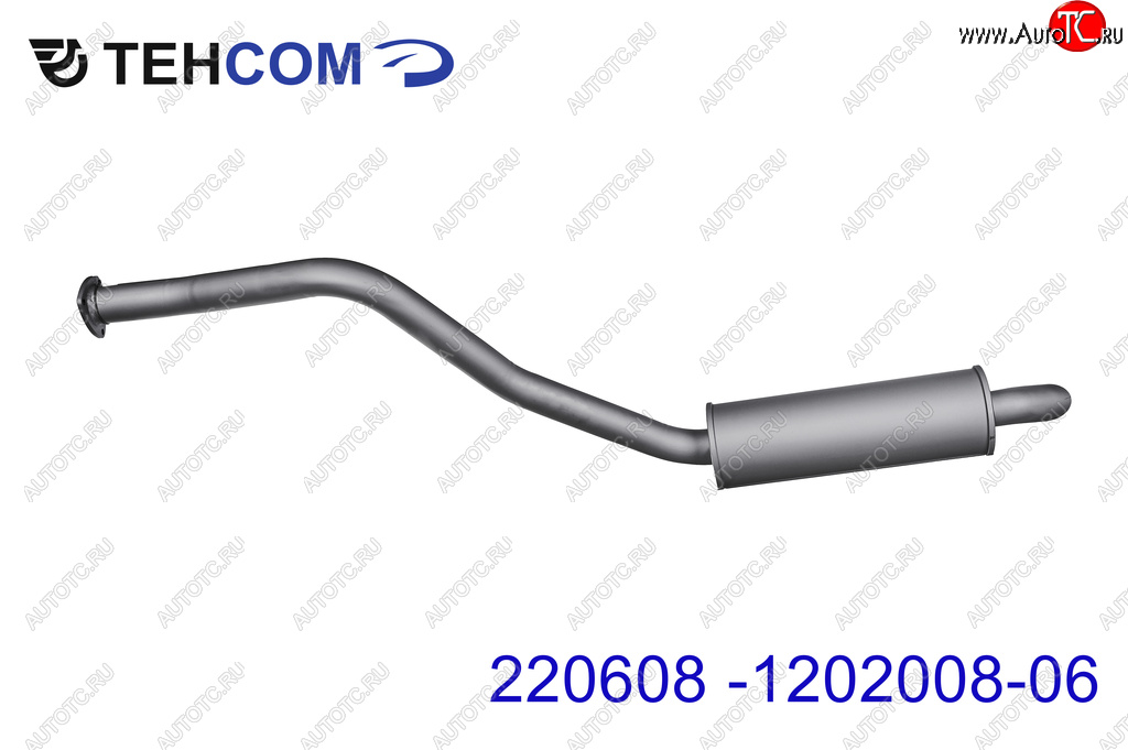 2 799 р. Резонатор УАЗ-220608 дв.ЗМЗ-409 ЕВРО-3 ТЕХКОМ ТЕХКОМ 220608-1202008-06  с доставкой в г. Воронеж