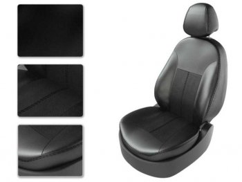6 999 р. Авточехлы HYUNDAI Solaris KIA Rio седан (11-) экокожа черные CARFASHION CARFASHION 220618060606  с доставкой в г. Воронеж. Увеличить фотографию 1