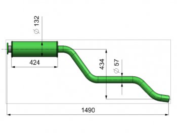 4 999 р. Резонатор УАЗ-220695 дв.ЗМЗ-409 ЕВРО-3 ТЕХКОМ ТЕХКОМ 220695-1202008-03  с доставкой в г. Воронеж. Увеличить фотографию 2