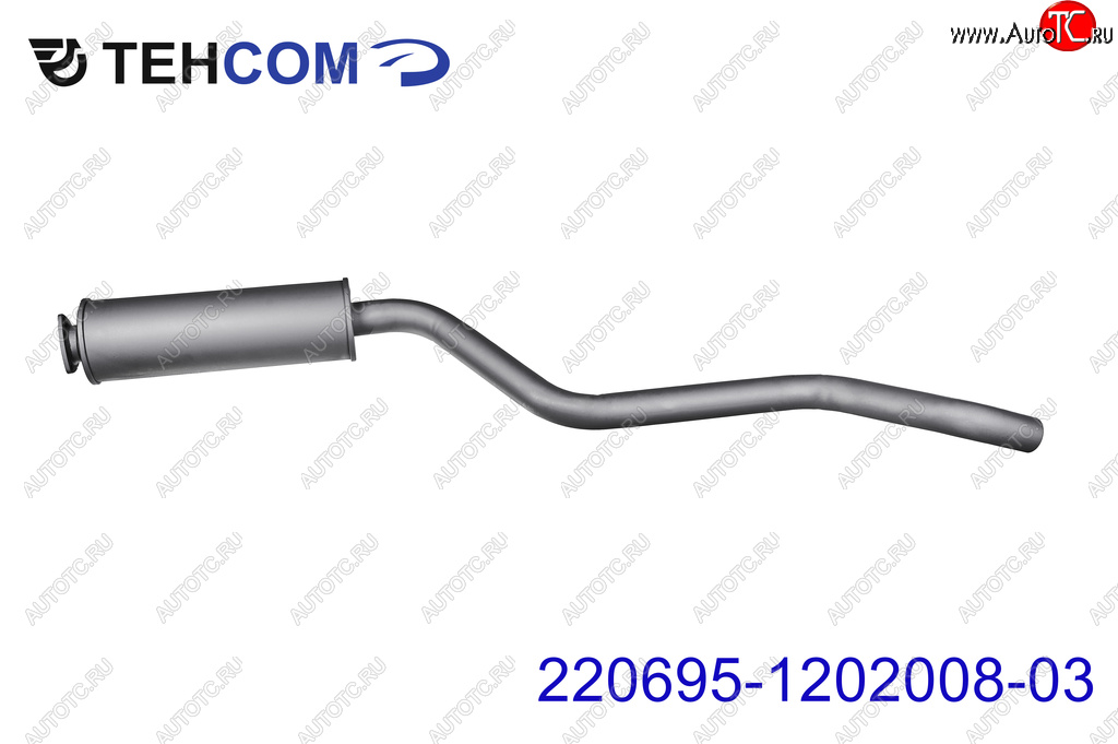 4 999 р. Резонатор УАЗ-220695 дв.ЗМЗ-409 ЕВРО-3 ТЕХКОМ ТЕХКОМ 220695-1202008-03  с доставкой в г. Воронеж