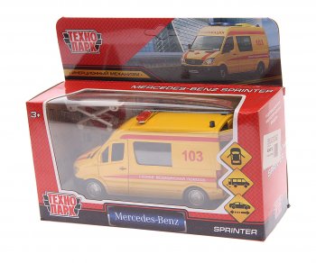1 699 р. Модель автомобиля MERCEDES Sprinter VAN металлическая ТЕХНОПАРК ТЕХНОПАРК 223154  с доставкой в г. Воронеж. Увеличить фотографию 2