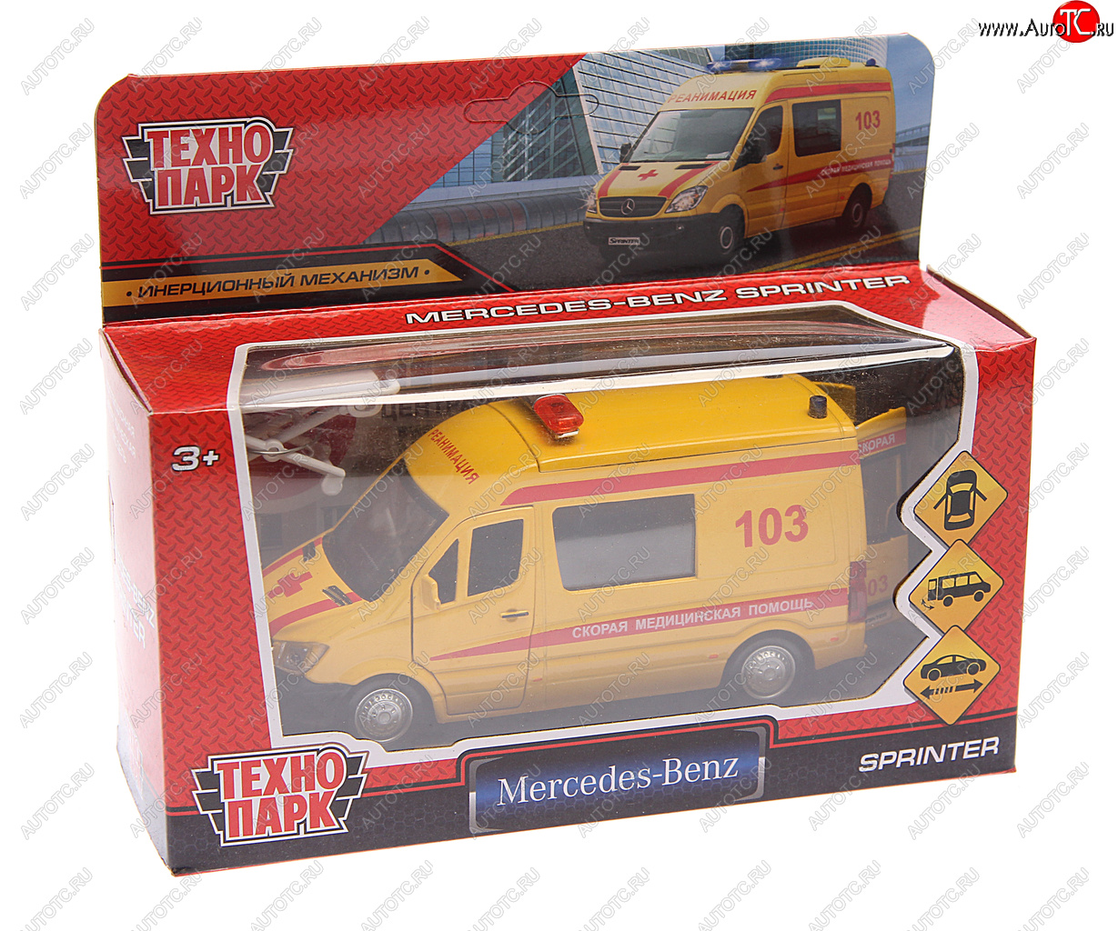 1 699 р. Модель автомобиля MERCEDES Sprinter VAN металлическая ТЕХНОПАРК ТЕХНОПАРК 223154  с доставкой в г. Воронеж