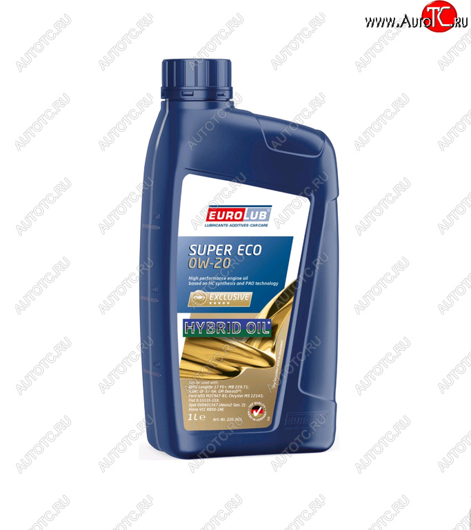 2 099 р. Масло моторное SUPER ECO SP 0W20 синт.1л EUROLUB EUROLUB 226001  с доставкой в г. Воронеж