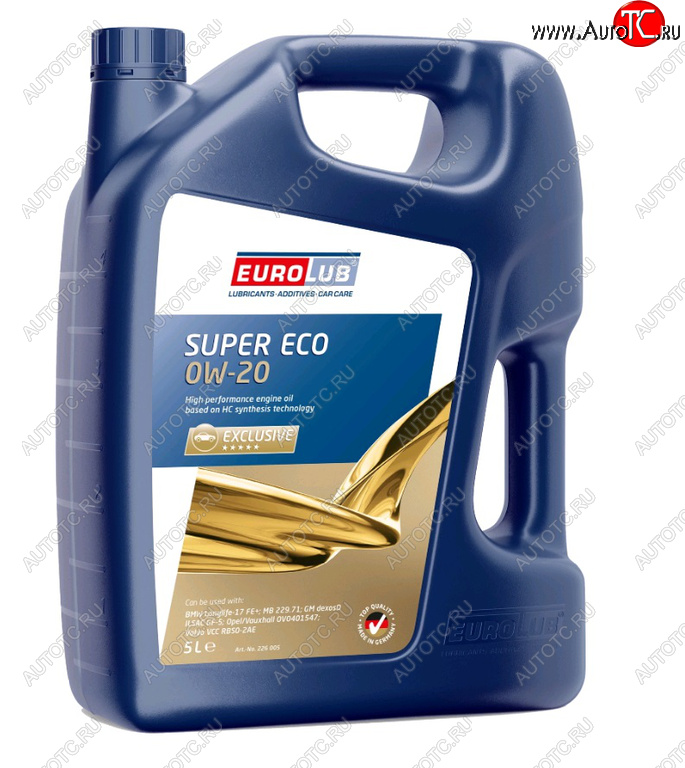 9 999 р. Масло моторное SUPER ECO SP 0W20 синт.5л EUROLUB EUROLUB 226005  с доставкой в г. Воронеж