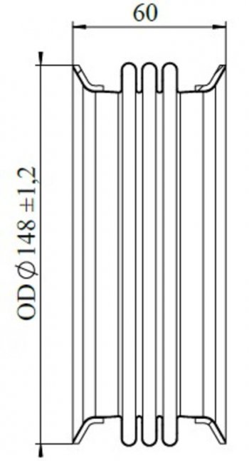 7 899 р. Труба выхлопная глушителя DAF (d=148 L=60) DINEX DINEX 22614 DINEX 22614  с доставкой в г. Воронеж. Увеличить фотографию 3
