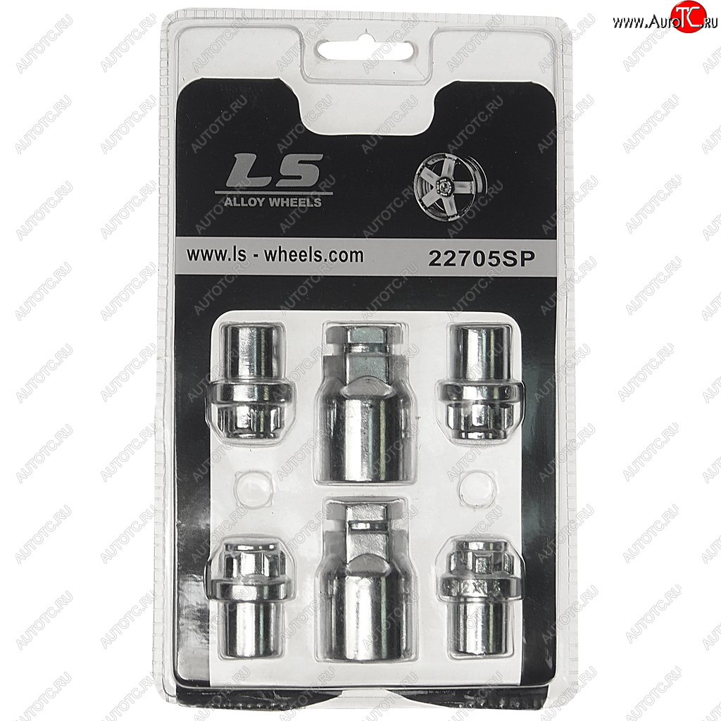 1 029 р. Гайка колеса М12х1.5х34 секретки пресс-шайба закрытая 2 ключа LS WHEELS LS WHEELS 22705sp  с доставкой в г. Воронеж