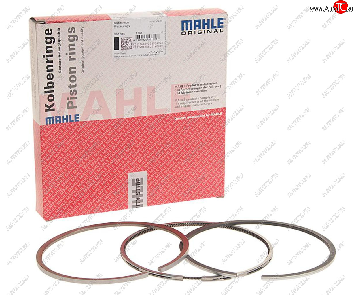 3 679 р. Кольца поршневые MAN (D2866) d=128.00 (на 1 поршень) MAHLE MAHLE 22904n0  с доставкой в г. Воронеж